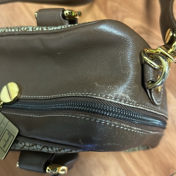 Borbonese Redwall Quail Pattern 2 Way Mini Shoulder Bag Handbag - Picture 9 of 16